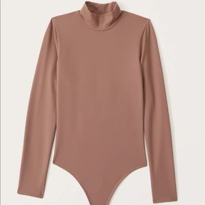 Abercrombie tan mockneck bodysuit